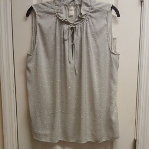 H M Elegant Gray Sleeveless Top Size 14
